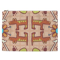 Pet Dog Design  Tileable Doodle Dog Art Cosmetic Bag (xxl)  by BangZart