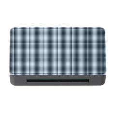 Silent Night Blue Mini Gingham Check Plaid Memory Card Reader With Cf by PodArtist