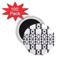 Pattern Background Texture Black 1 75  Magnets (100 Pack)  by BangZart