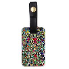 Psychedelic Background Luggage Tags (one Side)  by Colorfulart23