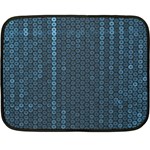 blue sparkly sequin texture Fleece Blanket (Mini) 35 x27  Blanket