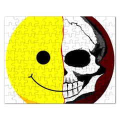 Skull Behind Your Smile Rectangular Jigsaw Puzzl by BangZart