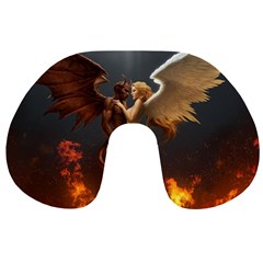 Angels Wings Curious Hell Heaven Travel Neck Pillows by BangZart