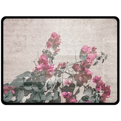 Shabby Chic Style Floral Photo Fleece Blanket (large)  by dflcprints