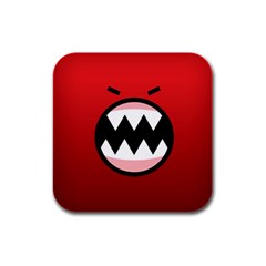 Funny Angry Rubber Square Coaster (4 Pack)  by BangZart