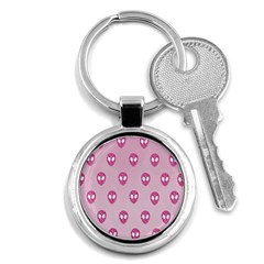 Alien Pattern Pink Key Chains (round)  by BangZart