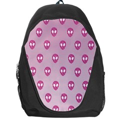 Alien Pattern Pink Backpack Bag by BangZart