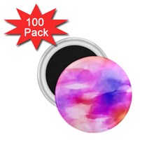 Colorful Abstract Pink And Purple Pattern 1 75  Magnets (100 Pack)  by paulaoliveiradesign