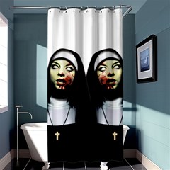 Horror Nuns Shower Curtain 36  X 72  (stall)  by Valentinaart
