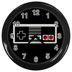 Video Game Controller 80s Wall Clocks (black) by Valentinaart