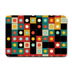 Colors On Black Small Doormat  by linceazul