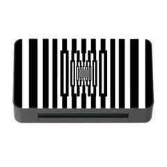 Black Stripes Endless Window Memory Card Reader With Cf by designworld65