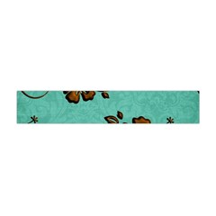 Chocolate Background Floral Pattern Flano Scarf (mini) by Nexatart