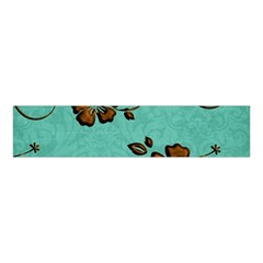 Chocolate Background Floral Pattern Velvet Scrunchie by Nexatart