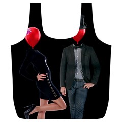 Love Full Print Recycle Bags (l)  by Valentinaart