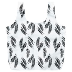 Feather Pattern Full Print Recycle Bags (l)  by Valentinaart