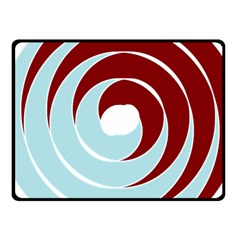 Double Spiral Thick Lines Blue Red Fleece Blanket (small) by Mariart