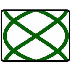 Lissajous Small Green Line Fleece Blanket (large)  by Mariart