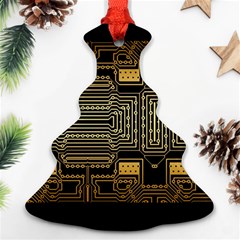 Board Digitization Circuits Christmas Tree Ornament (two Sides) by Nexatart