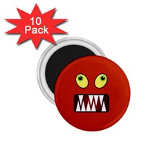 Funny Monster Face 1 75  Magnets (10 Pack)  by linceazul