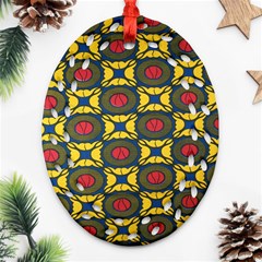 African Textiles Patterns Ornament (oval Filigree) by Mariart