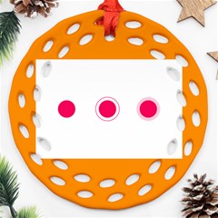 Patterns Types Drag Swipe Fling Activities Gestures Round Filigree Ornament (two Sides) by Mariart