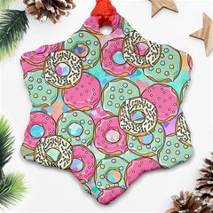 Donuts Pattern Ornament (snowflake) by ValentinaDesign