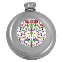 Peacock Rainbow Animals Bird Beauty Sexy Round Hip Flask (5 Oz) by Mariart