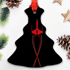 Ship Space Spaceship Ornament (christmas Tree)  by Nexatart