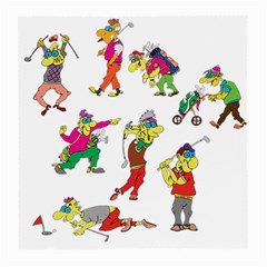 Golfers Athletes Medium Glasses Cloth by Nexatart