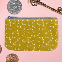Fish Bones Pattern Large Coin Purse by ValentinaDesign