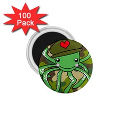 Octopus Army Ocean Marine Sea 1 75  Magnets (100 Pack)  by Nexatart