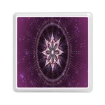 Flower Twirl Star Space Purple Memory Card Reader (Square)  Front