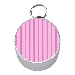 Line Pink Vertical Mini Silver Compasses by Mariart