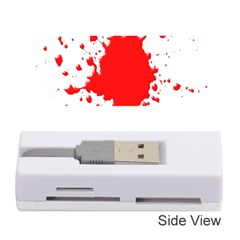 Red Blood Splatter Memory Card Reader (stick)  by Mariart