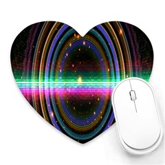 Spectrum Space Line Rainbow Hole Heart Mousepads by Mariart