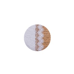 Parchement,lace And Burlap 1  Mini Magnets by NouveauDesign