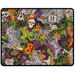 Halloween Pattern Fleece Blanket (medium)  by ValentinaDesign