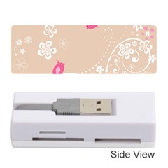 Flower Bird Love Pink Heart Valentine Animals Star Memory Card Reader (stick)  by Mariart