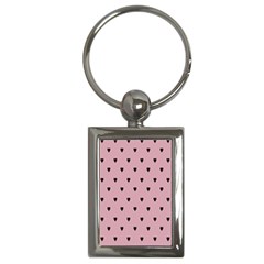 Love Black Pink Valentine Key Chains (rectangle)  by Mariart