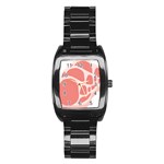 Meat Stainless Steel Barrel Watch Front