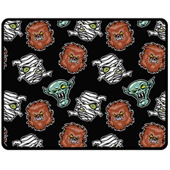 Pattern Halloween Werewolf Mummy Vampire Icreate Fleece Blanket (medium)  by iCreate