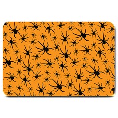 Pattern Halloween Black Spider Icreate Large Doormat  by iCreate