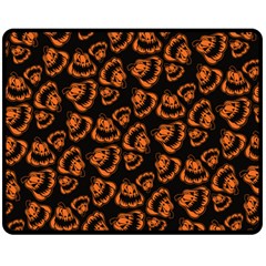 Pattern Halloween Jackolantern Fleece Blanket (medium)  by iCreate