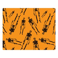 Halloween Skeletons  Double Sided Flano Blanket (large)  by iCreate