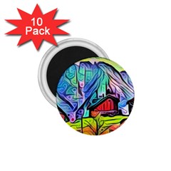 Magic Cube Abstract Art 1 75  Magnets (10 Pack)  by NouveauDesign
