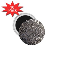 Art Nouveau Silver 1 75  Magnets (10 Pack)  by NouveauDesign