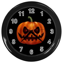 Halloween Pumpkin Wall Clocks (black) by Valentinaart
