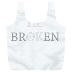 I Am Ok - Broken Full Print Recycle Bags (l)  by Valentinaart