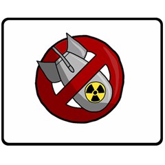 No Nuclear Weapons Fleece Blanket (medium)  by Valentinaart